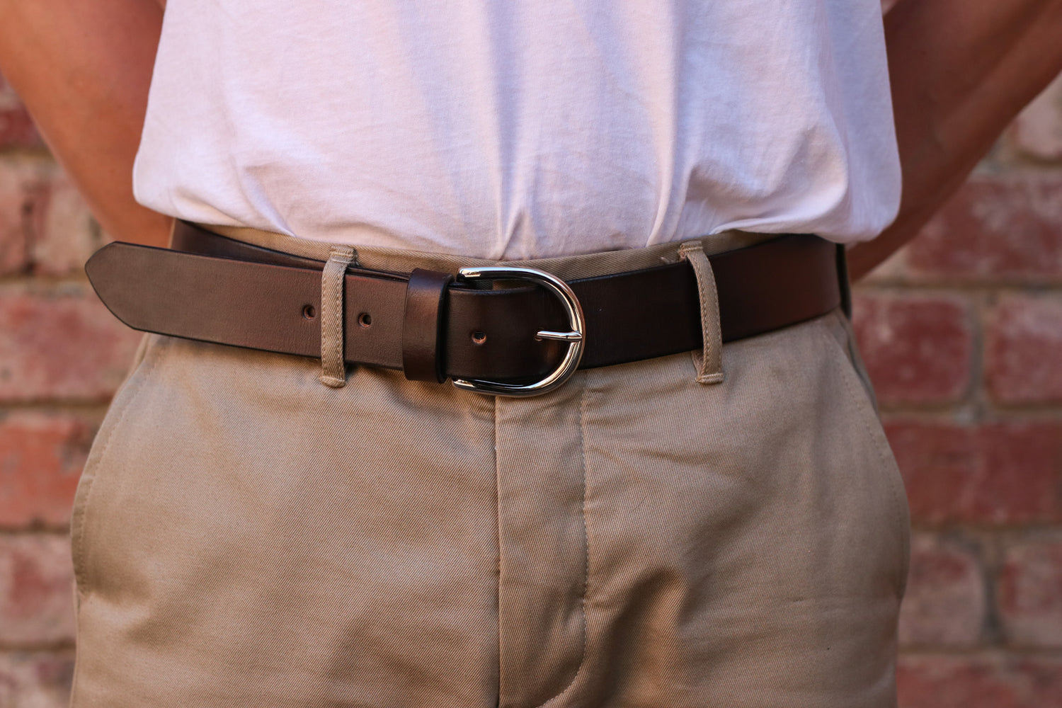 Silver Buckle / Wide Brown