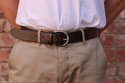 Silver Buckle / Wide Brown