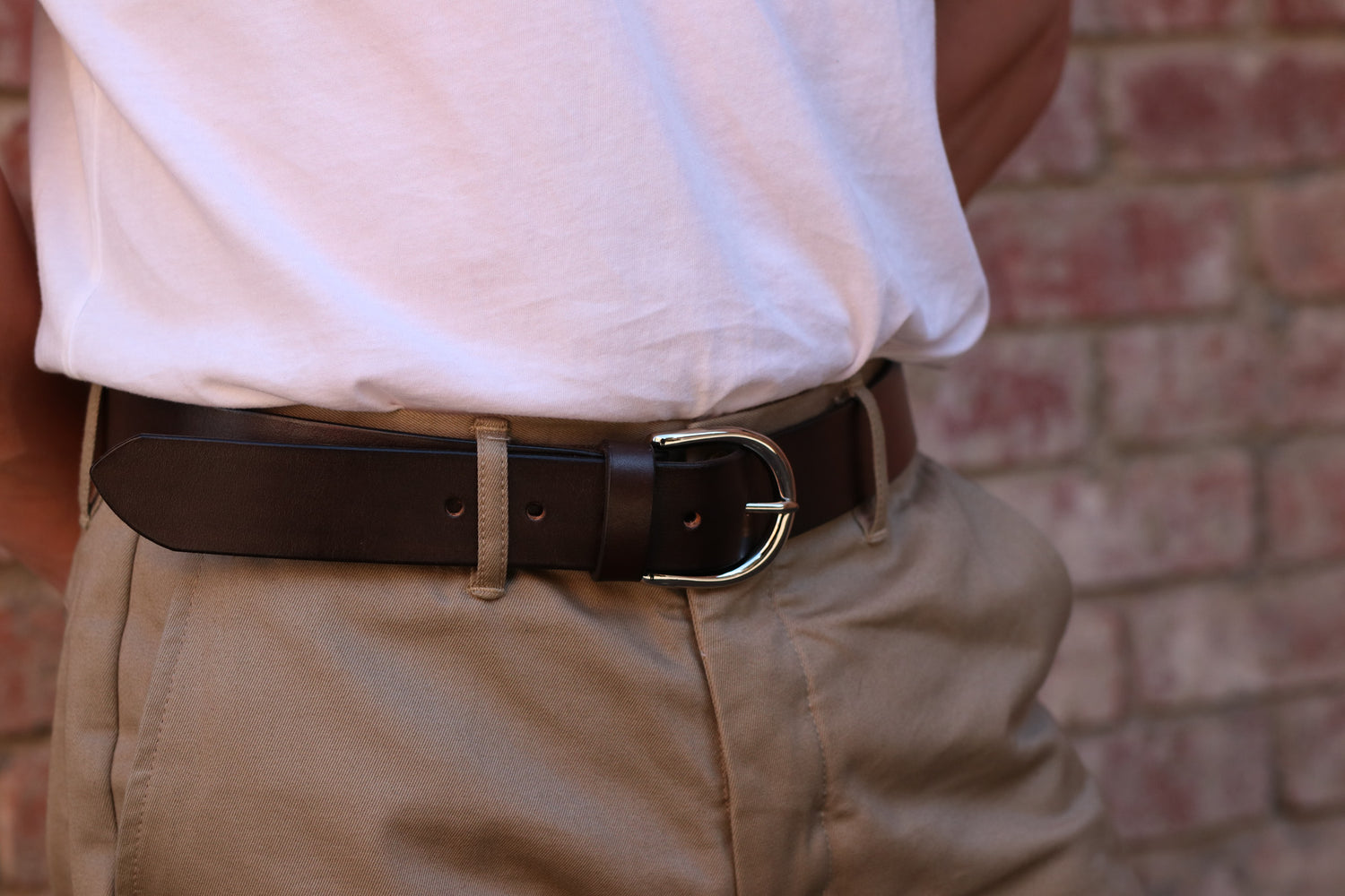 Silver Buckle / Wide Brown