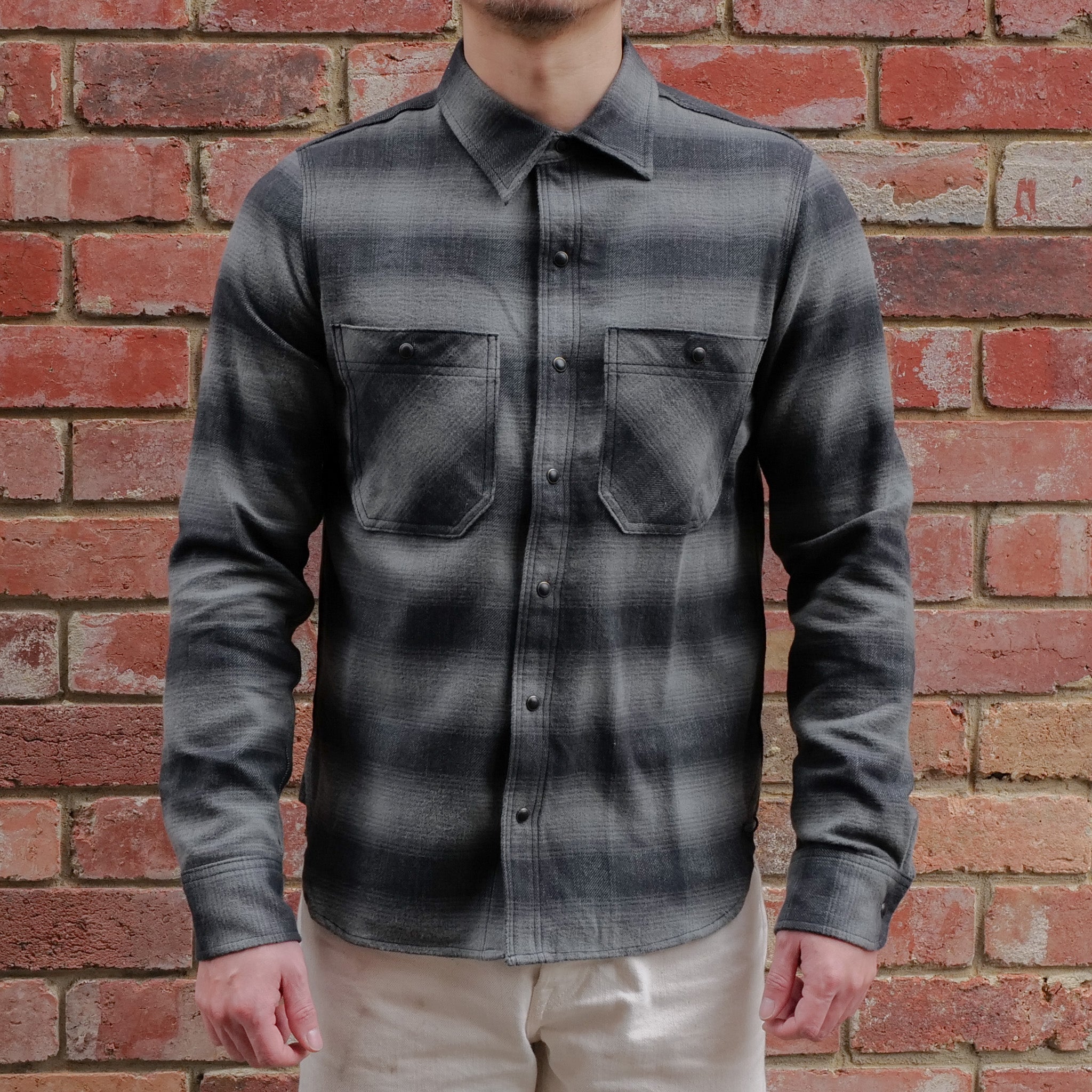 BM Work Shirt / Grey Plaid Flannel