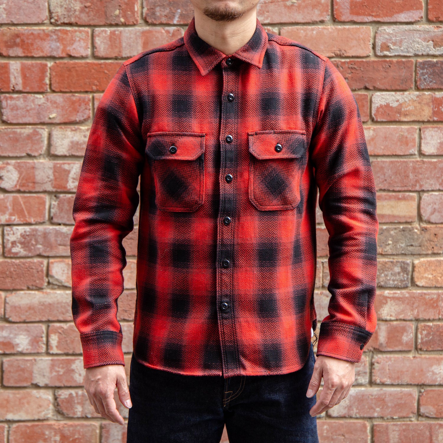 Field Shirt / Red Herringbone Plaid