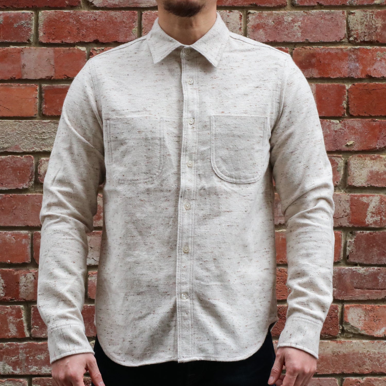 Jumper Shirt /  Natural Marle Flannel