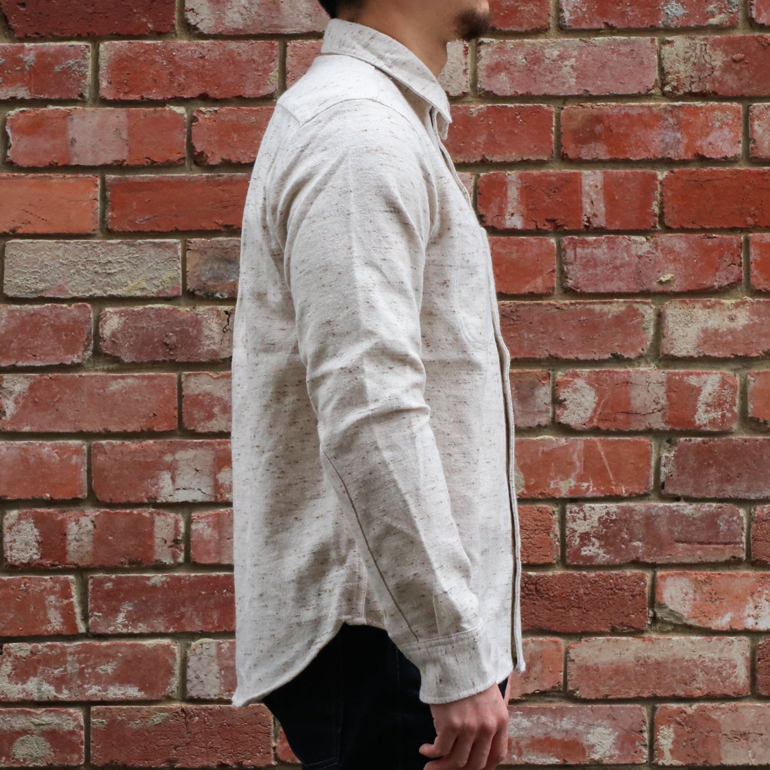 Jumper Shirt /  Natural Marle Flannel